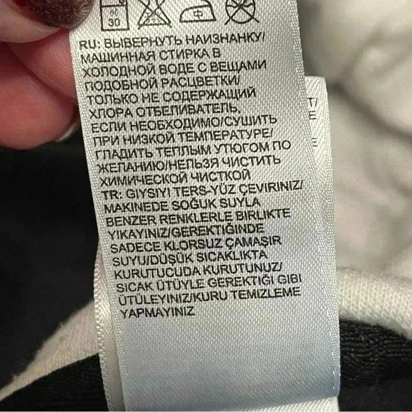 The North Face Hoodie Black Men's Small White Half Dome Logo With White In Hood - Picture 7 of 7